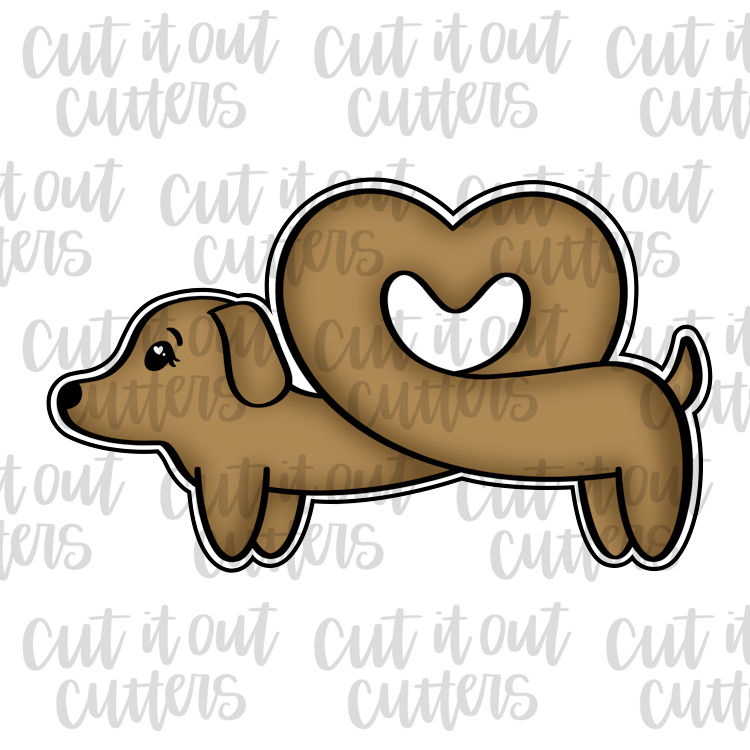 Heart Weenie Cookie Cutter