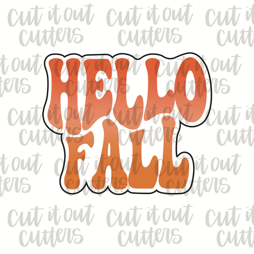 Retro Hello Fall Cookie Cutter