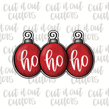 Ho Ho Ho Ornaments Cookie Cutter