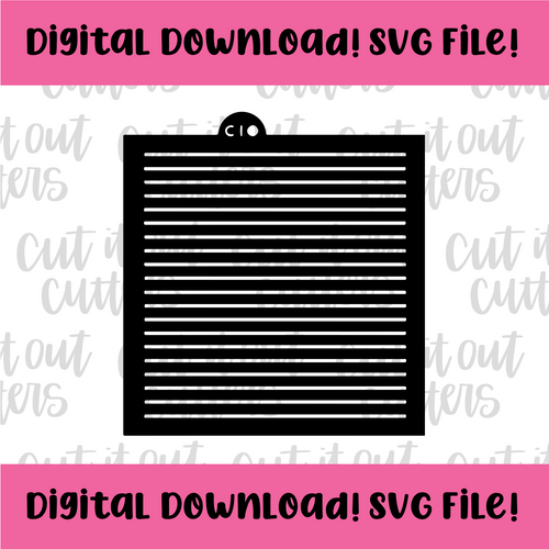 DIGITAL DOWNLOAD SVG File for Horizontal Lines Stencil