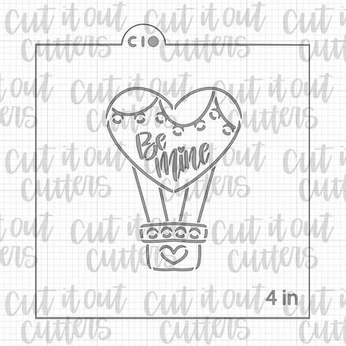 PYO Heart Hot Air Balloon Stencil & Cutter