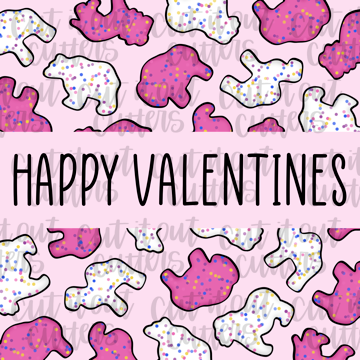 Happy Valentines (Frosted Animals)- 2