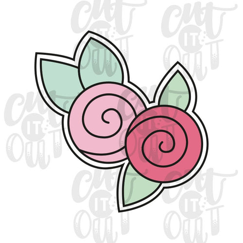 Two Roses Cookie Cutter