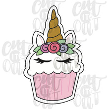 Load image into Gallery viewer, Unicorn Cupcake Cookie Cutter