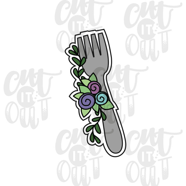 Floral Fork Cookie Cutter