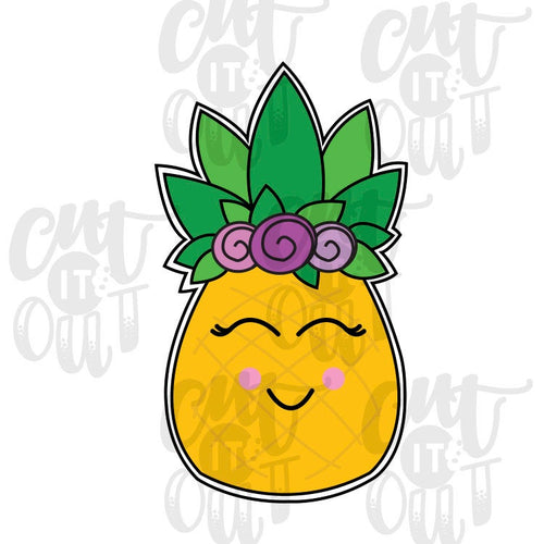 Flower Crown Pineapple Cookie Cutter