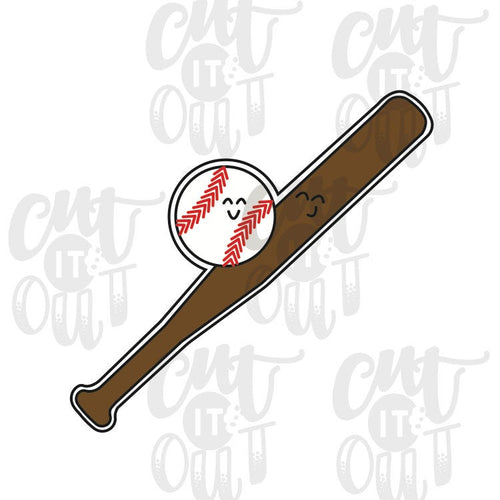 Baseball And Bat Cookie Cutter