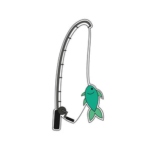 cute fishing pole Fishing Pole Cookie Cutter