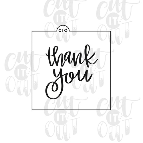 Thank You 2 Cookie Stencil