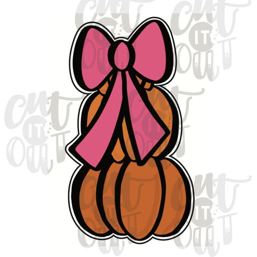 Stack of Pumpkins with Bow Cookie Cutter