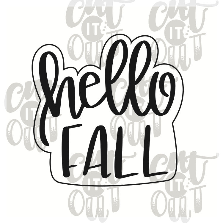 Hello Fall Cookie Cutter – Cut It Out Cutters