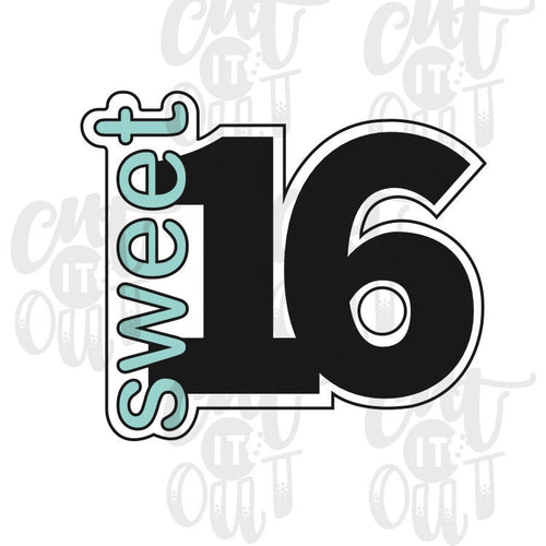 Sweet Sixteen Cookie Cutter