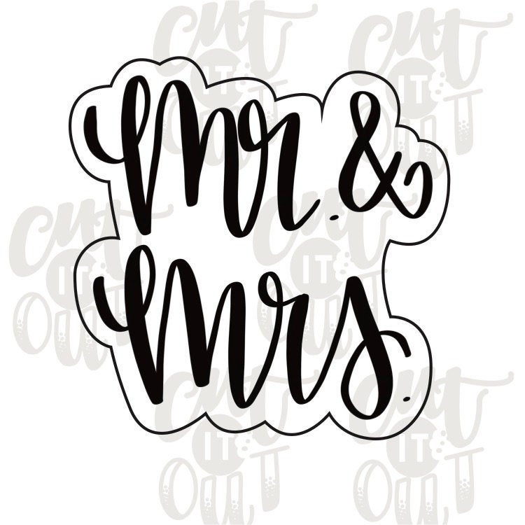 Mr. & Mrs. 2 Cookie Cutter – Cut It Out Cutters