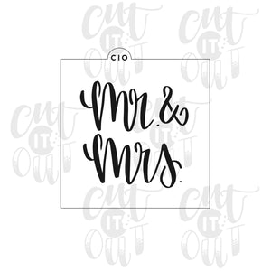 Mr. & Mrs. 2 Cookie Stencil