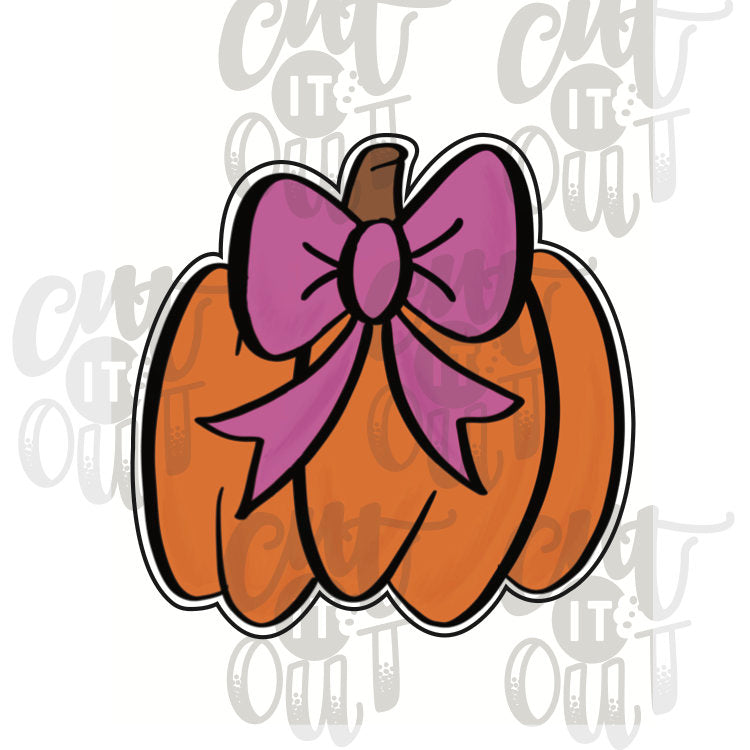Pumpkin with Bow Cookie Cutter