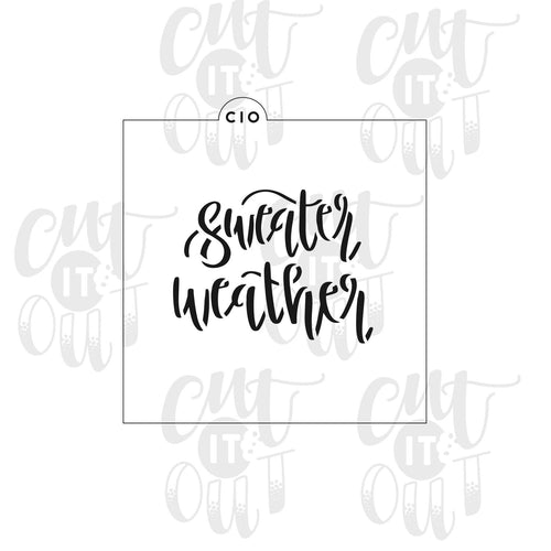 Sweater Weather Cookie Stencil