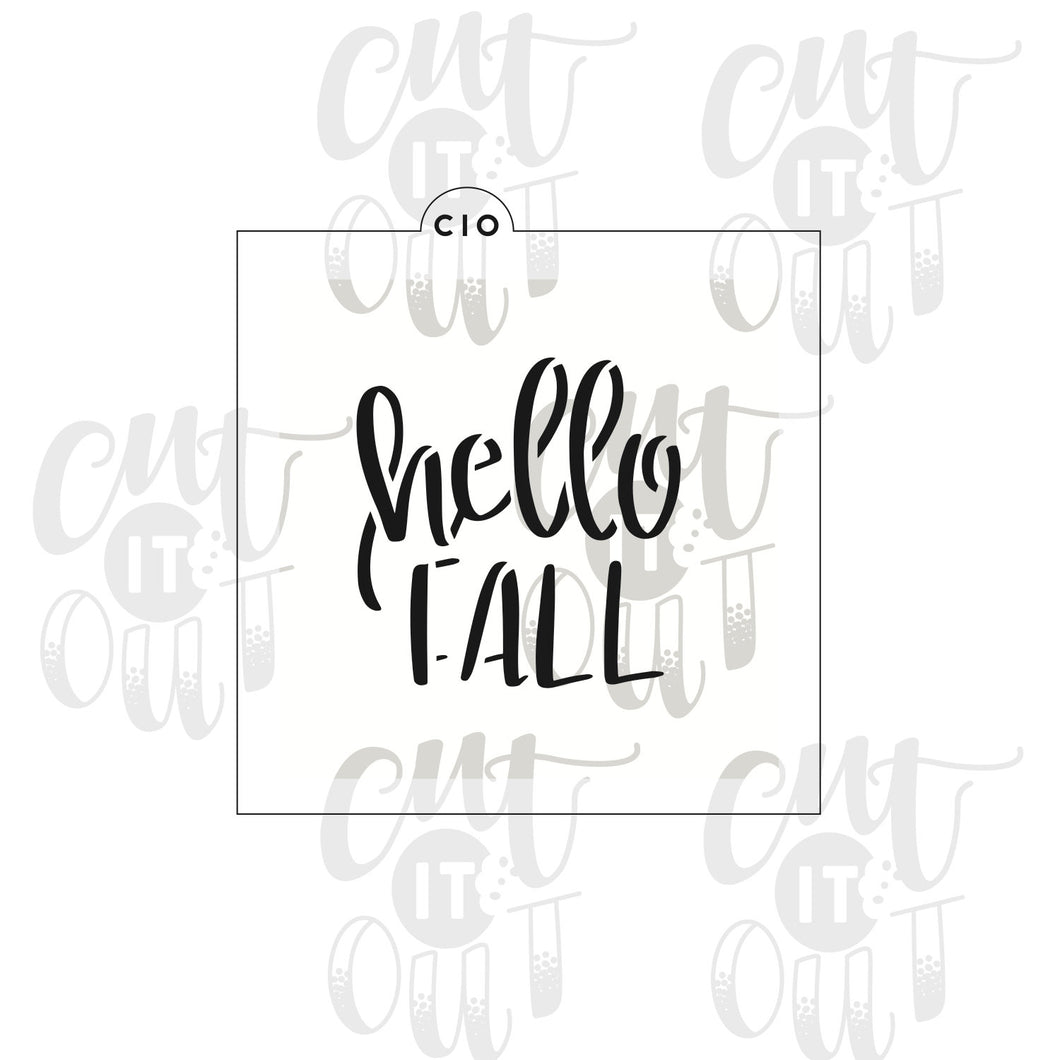 Hello Fall Cookie Stencil