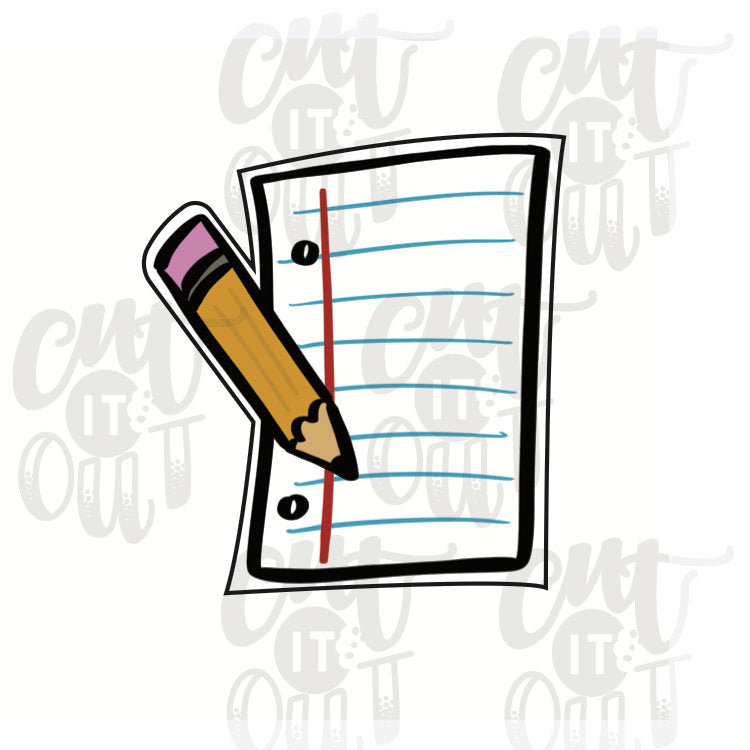 Pencil & Paper Cookie Cutter – Cut It Out Cutters