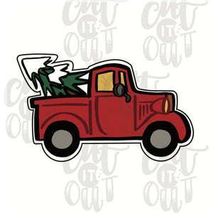 Pick Up Truck with Tree Cookie Cutter