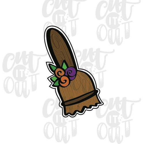 Floral Chubby Broom Cookie Cutter