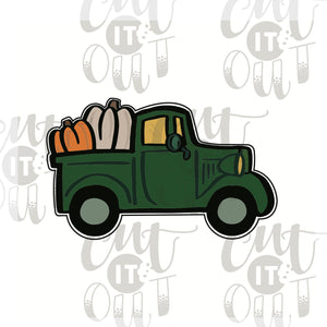 Pick Up Truck with Pumpkins Cookie Cutter