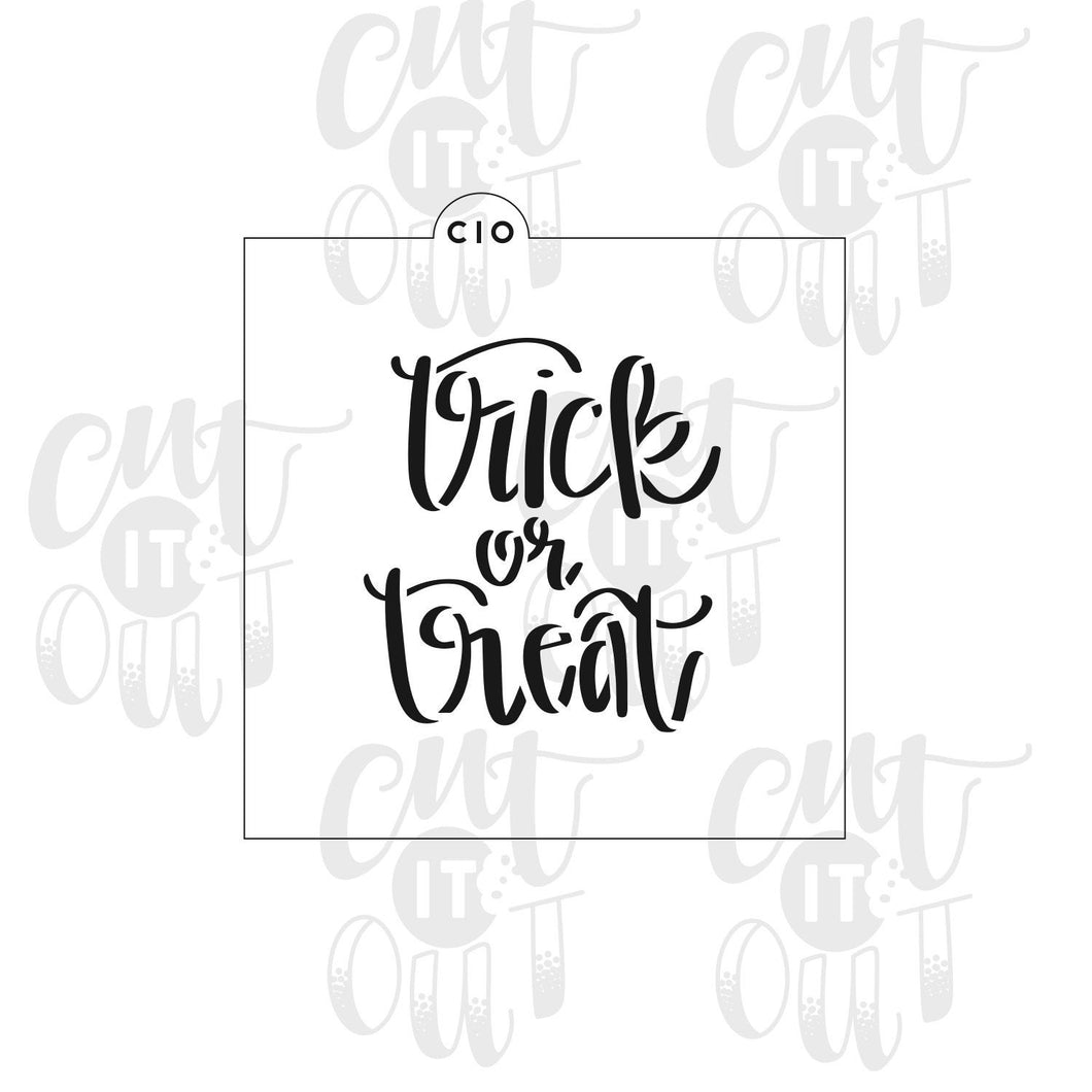 Trick or Treat (Script) Cookie Stencil