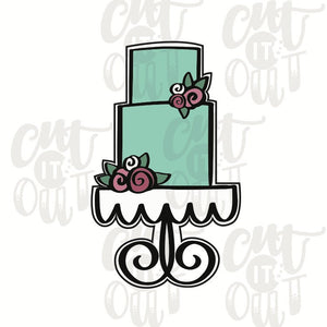 Two Tier Cake & Stand Cookie Cutter