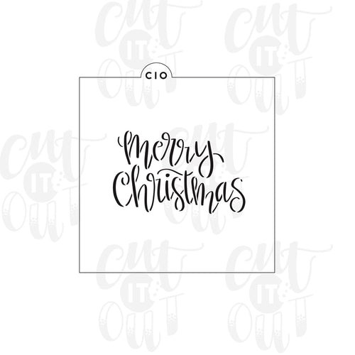 Merry Christmas Cookie Stencil