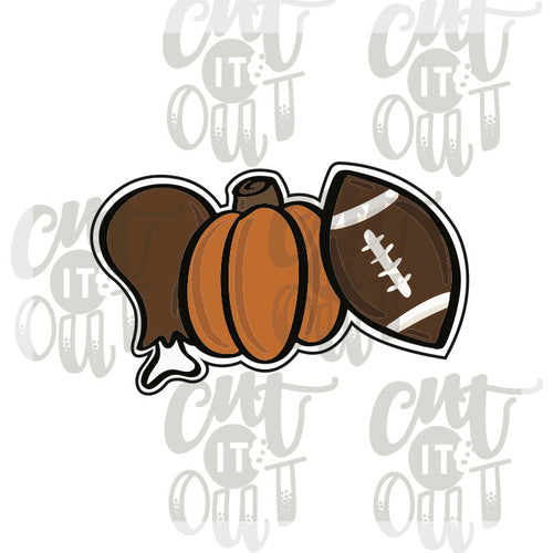 Turkey, Fall & Football Cookie Cutter