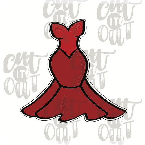 Miss Doughmestic Fancy Ballgown Cookie Cutter