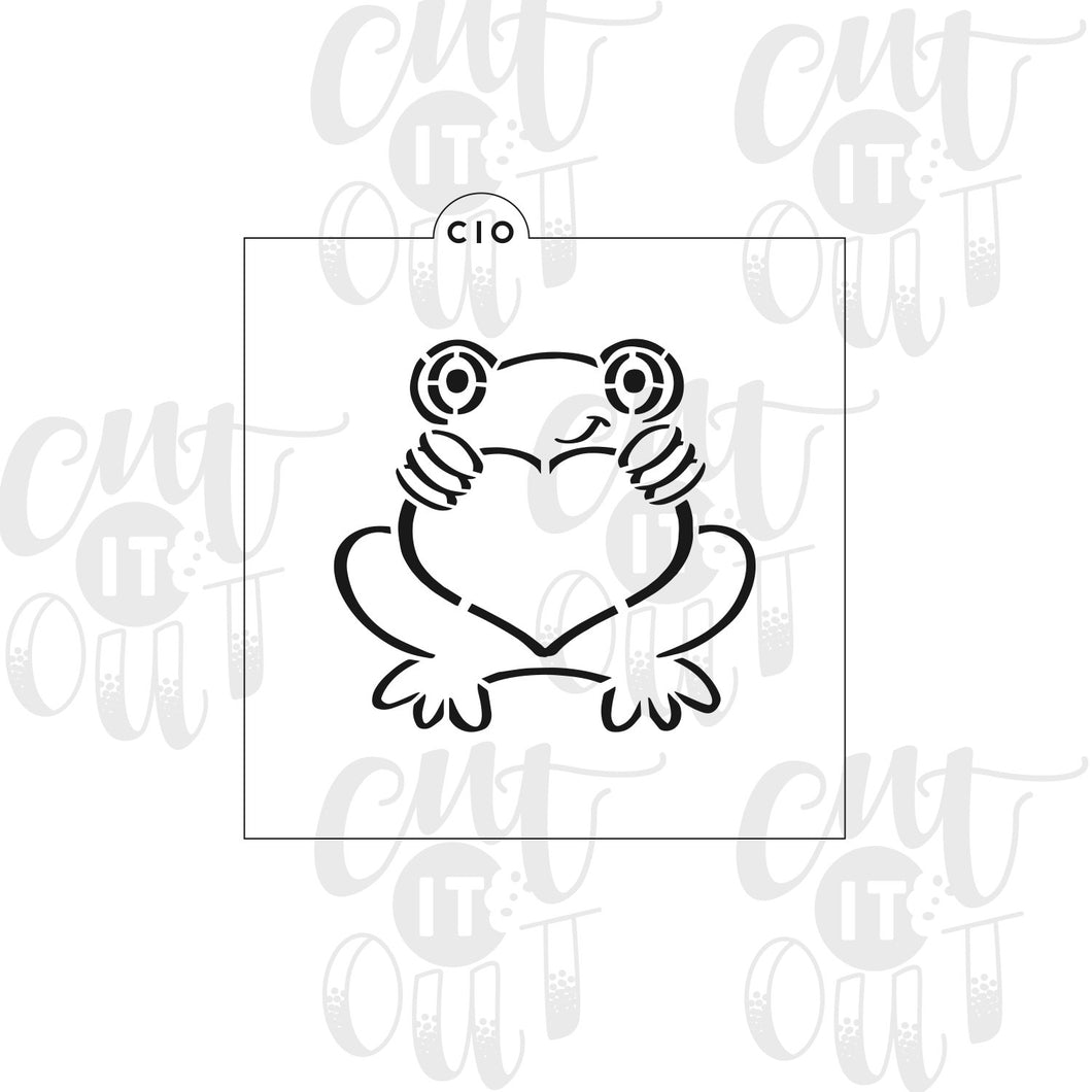 Frog PYO Cookie Stencil