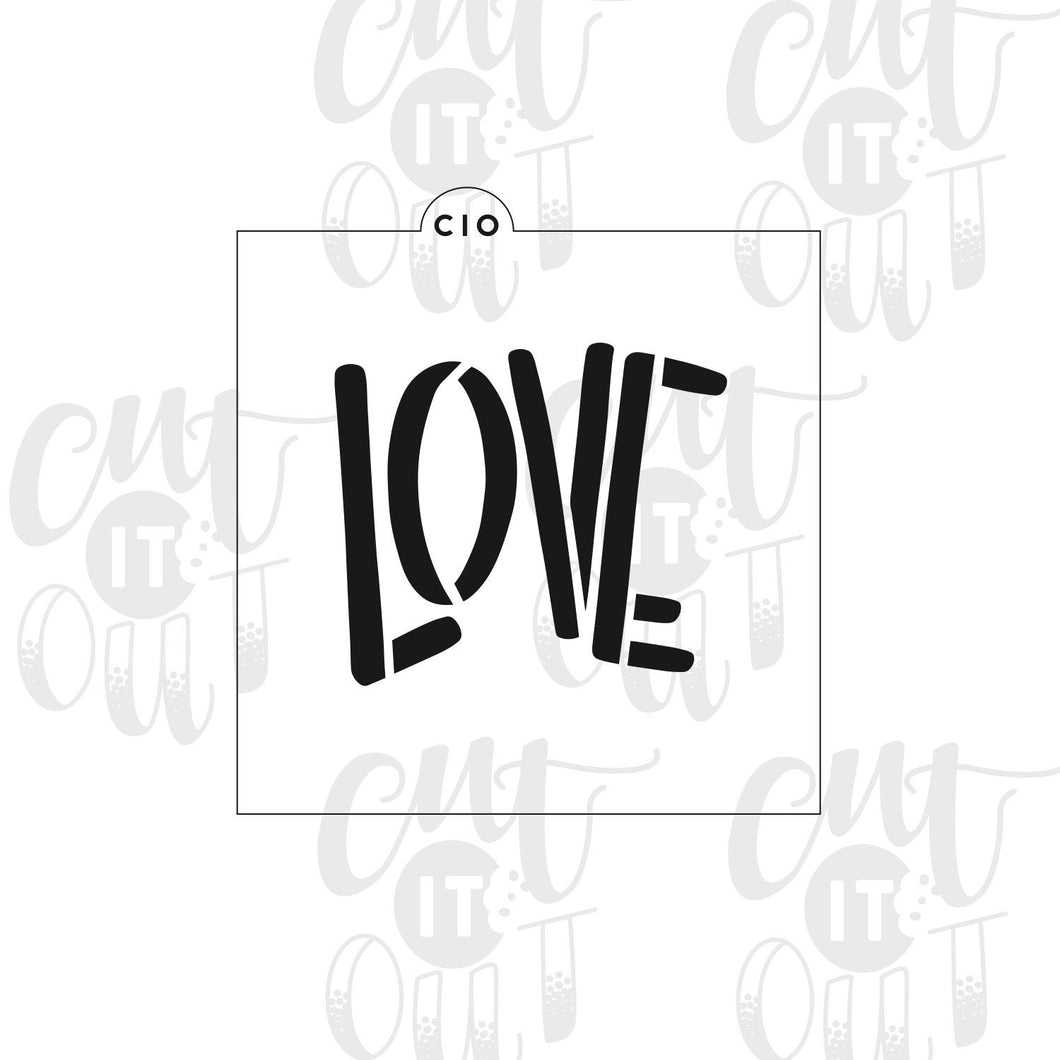 Love (Print) Cookie Stencil