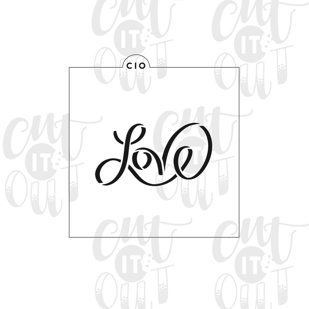 Love (Script) Cookie Stencil