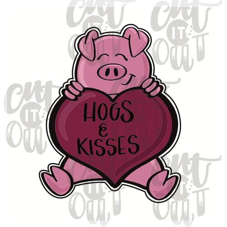 Hogs and Kisses Cookie Cutter