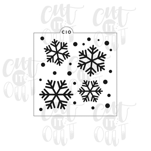 Falling Snowflakes Cookie Stencil