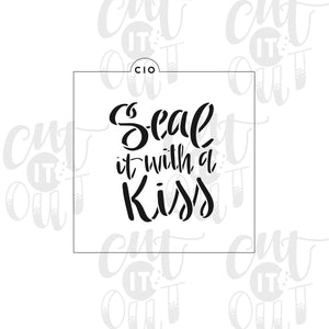 Seal It With A Kiss Cookie Stencil
