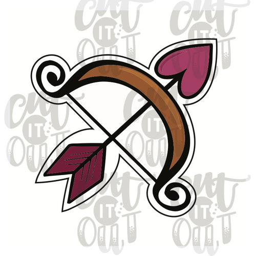 Cupid's Bow and Arrow Cookie Cutter