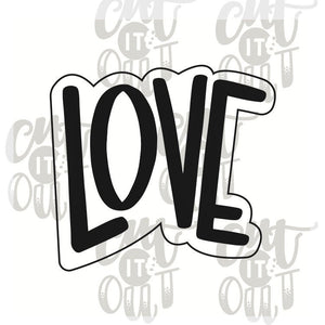 Love (Print) Cookie Cutter