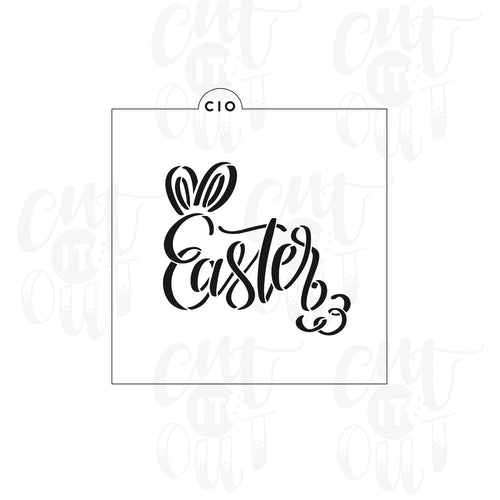 Easter with Bunny Ears & Tail Cookie Stencil
