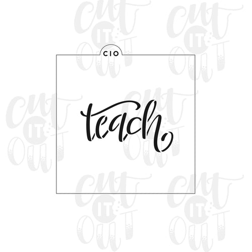 Teach Cookie Stencil