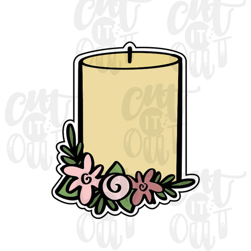 Floral Candle Cookie Cutter