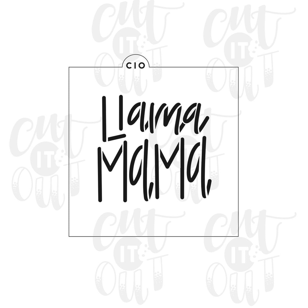 Llama Mama Cookie Stencil