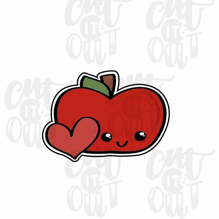Cutie Apple with Heart Cookie Cutter