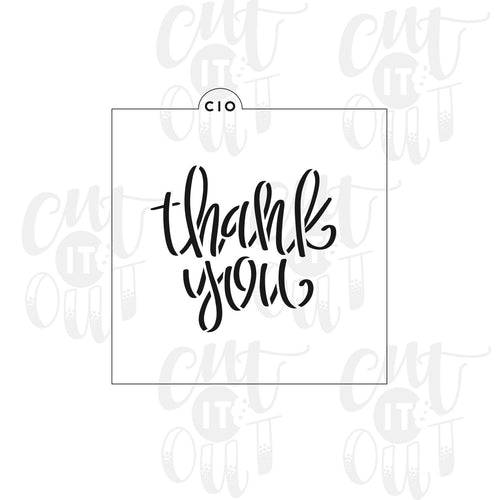 Thank You 3 Cookie Stencil