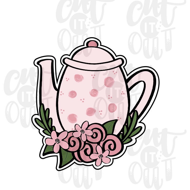 Floral Teapot Cookie Cutter