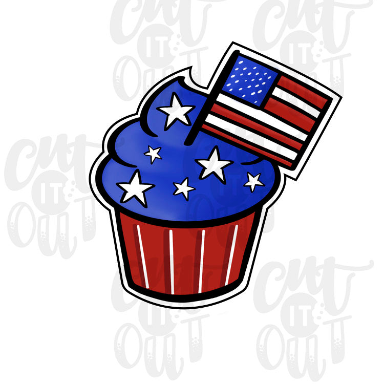 Patriotic Cupcake Cookie Cutter