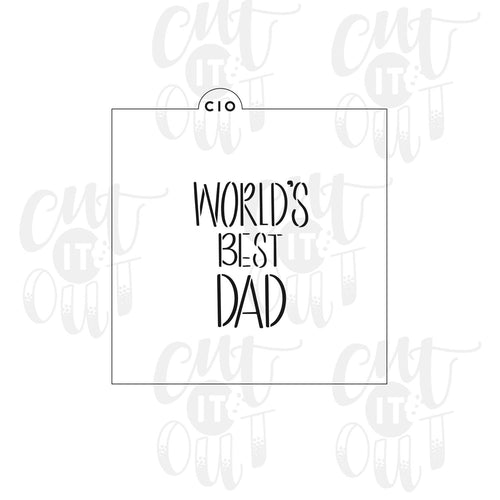 World's Best Dad Cookie Stencil
