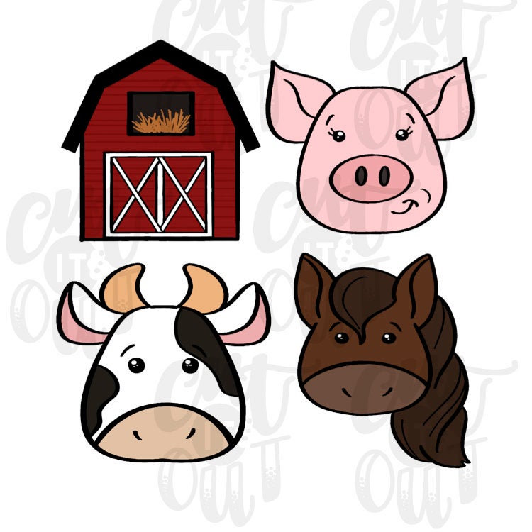 Farm Animal Cookie Cutter Set Cut It Out Cutters