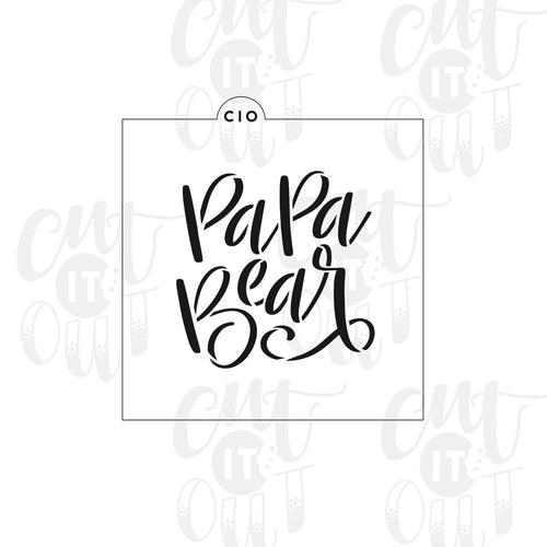 Papa Bear Cookie Stencil