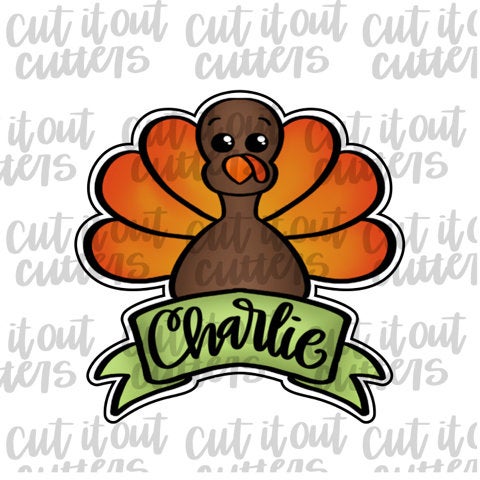 Turkey Banner Cookie Cutter